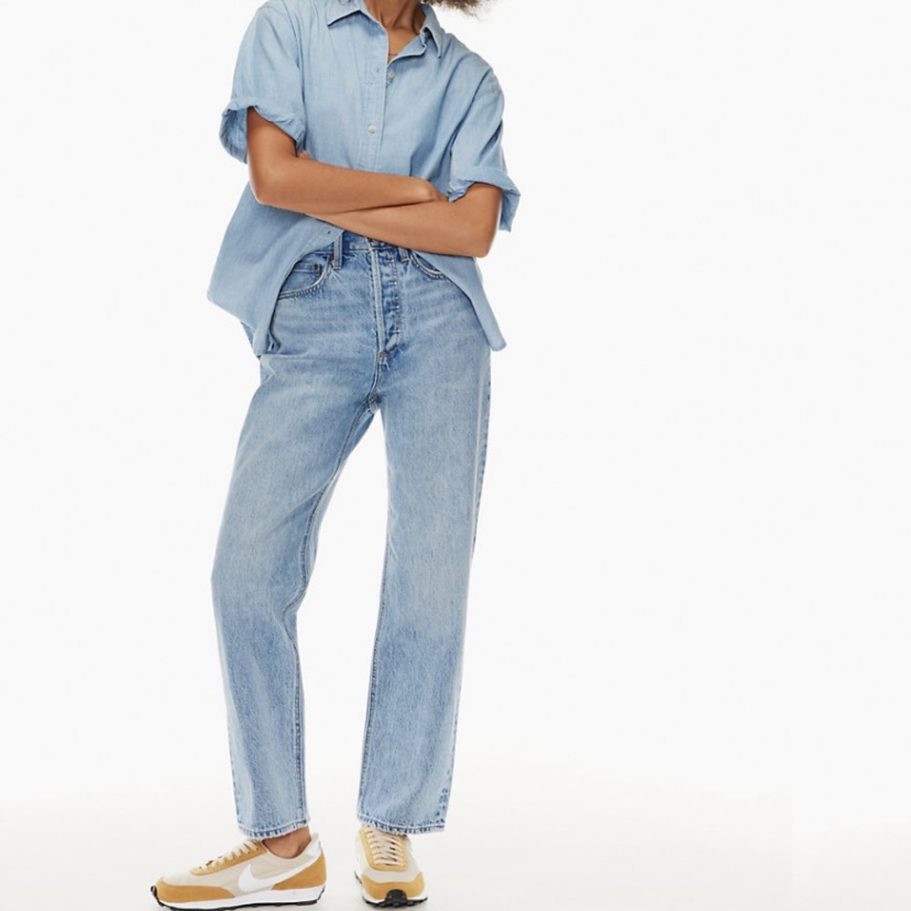Aritzia Denim Forum Joni High Rise Loose (in 7yr bleu)